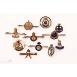 Mixed military sweetheart badges, Royal Naval Division, Military police etc.