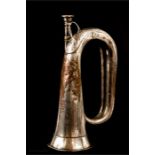 A silver plated bugle presented by the city of Salisbury to the First Batallion Wilts Regt.,