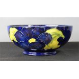 A Moorcroft bowl, impressed to the base, anemone pattern.