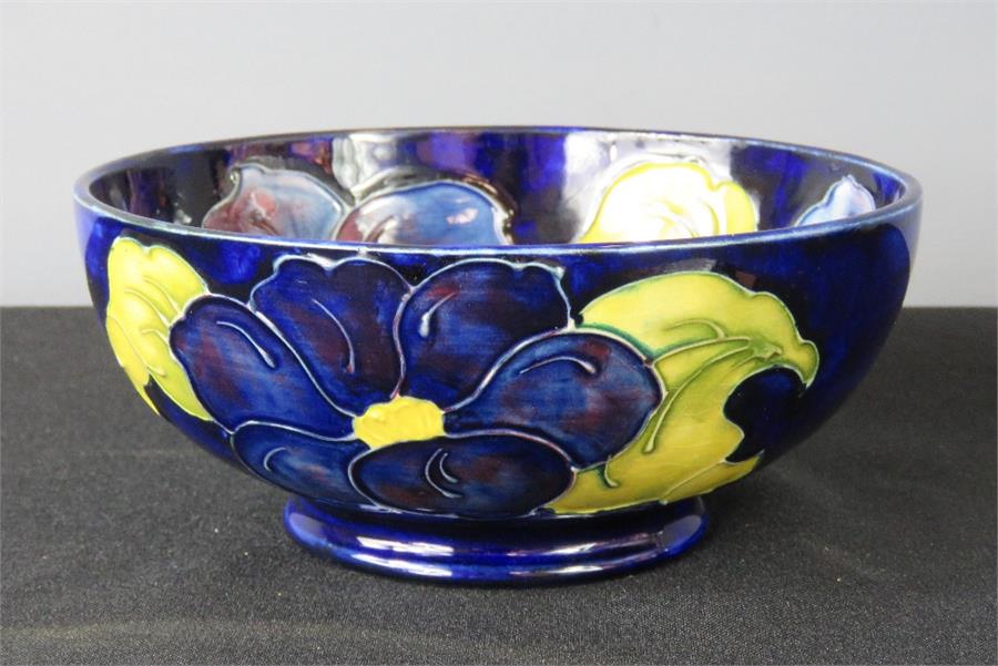 A Moorcroft bowl, impressed to the base, anemone pattern. - Image 2 of 4