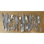 A group of Military and Shipping cutlery to include a Cunard Steamship Nut cracker.