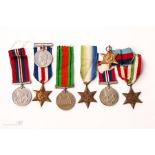 A quantity of mixed WWII medals, France and Germany Star, Italy Star etc.