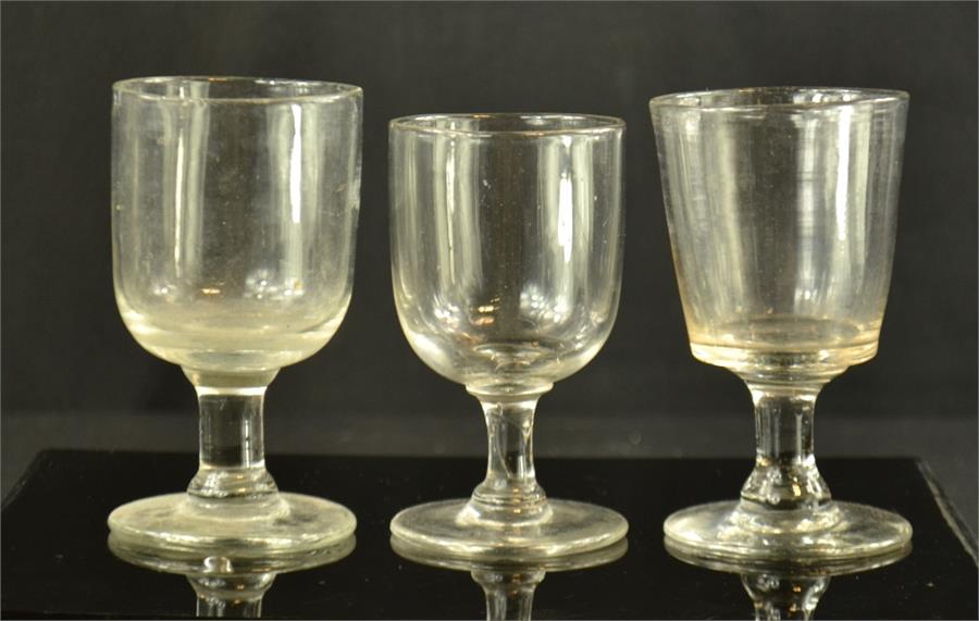 Three small Georgian Glass rummers.