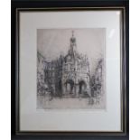 Hedley Hilton, etching, signed in pencil to the margin, 42 by 35cm.