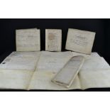 A group of 19th century indentures, together with a rare original parliamentary pamphlet before