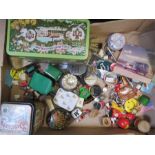 A quantity of miscellaneous toys, trinkets, tins etc.