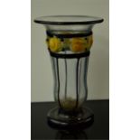 An Art Deco glass bud vase.