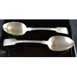 Two silver serving spoons, London 1822, 4.03toz.