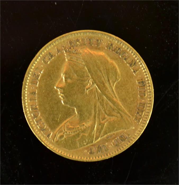 A Victoria 1901 gold half sovereign. - Image 2 of 3