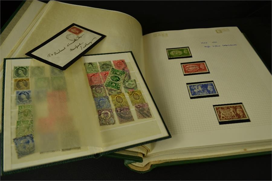 A stamp album containing GB stamps.