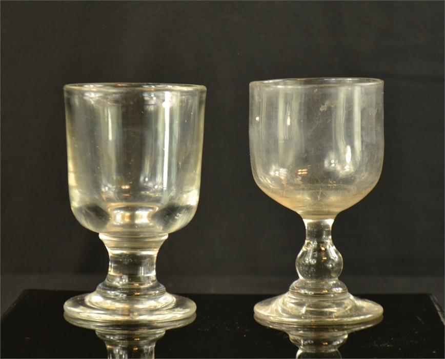 Two Georgian glass rummers circa 1820.