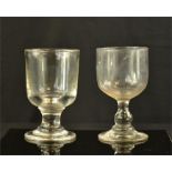 Two Georgian glass rummers circa 1820.