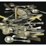 A quantity of flatware including a jam spoon.