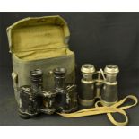 Two pairs of binoculars, one in dated 1940 case, the other pair The Aero Club, London.