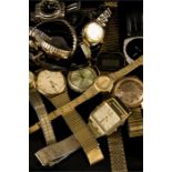 A ladies and gentlemans group of watches.