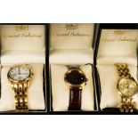 Three Gianni Sabatini gentleman's wristwatches, cased.