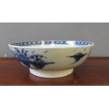 A blue and white Chinese bowl.