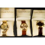 Three Gianni Sabatini gentleman's wristwatches, cased.