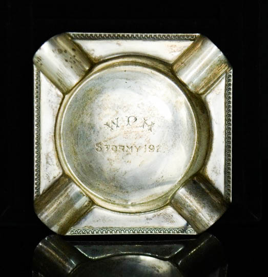 A WPH silver ashtray, 'Stormy 1927'.