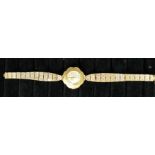 A Rotary 9ct gold ladies wristwatch, with flowerhead form case, total 14.2g.