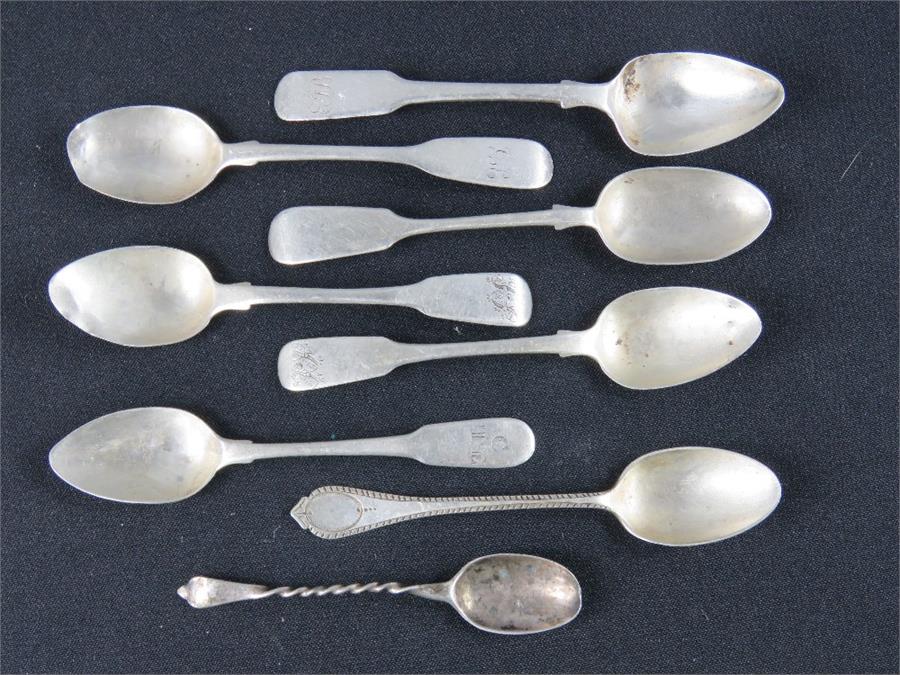 A group of silver spoons, 3.54toz.