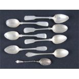 A group of silver spoons, 3.54toz.