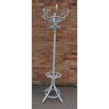 A painted bentwood coat stand.