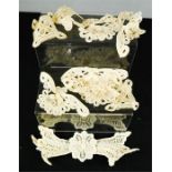 A group of handmade lace, flower-heads, corner decoration, etc.