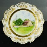 A Coalport 'Oakham Castle' plate, no.87/100 limited edition.