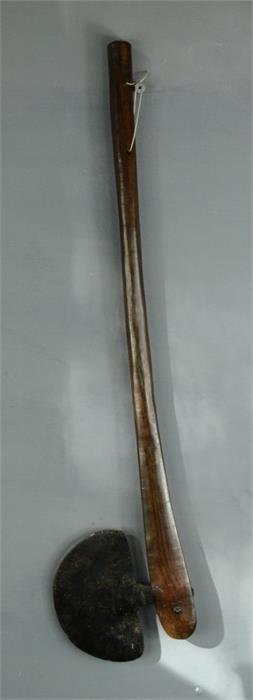 A treen and iron axe.