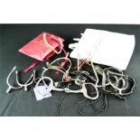 A group of stirrups, boot pulls etc.