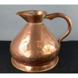 A copper four gallon measure.