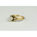 A 9ct gold solitaire ring, 2.3g.