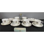 A Royal Stafford Bone China tea set in the original box, including six cups and saucers, six plates,