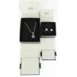 A Jools jewellery set: pair of stud earrings and a matching necklace, all boxed.