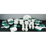 A part set of ceramics, egg cups, soup bowls, dishes etc.