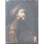 A small early 19th century oil on board, portrait of a gentleman, unsigned.