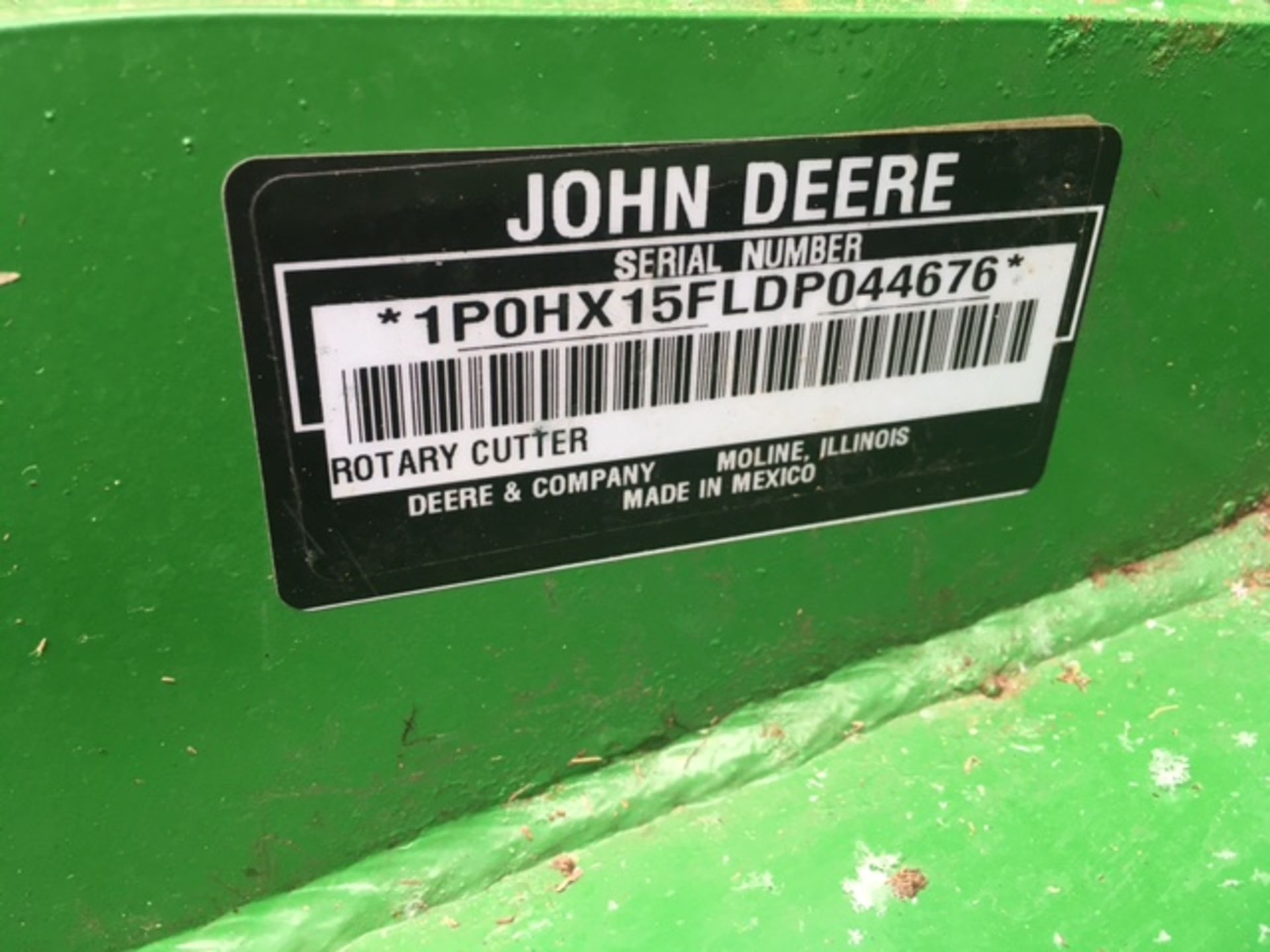 15’ John Deere HX15 Batwing mower, hyd. fold, 1000 pto, chain kit, stump jumpers, like new, severe - Image 9 of 9