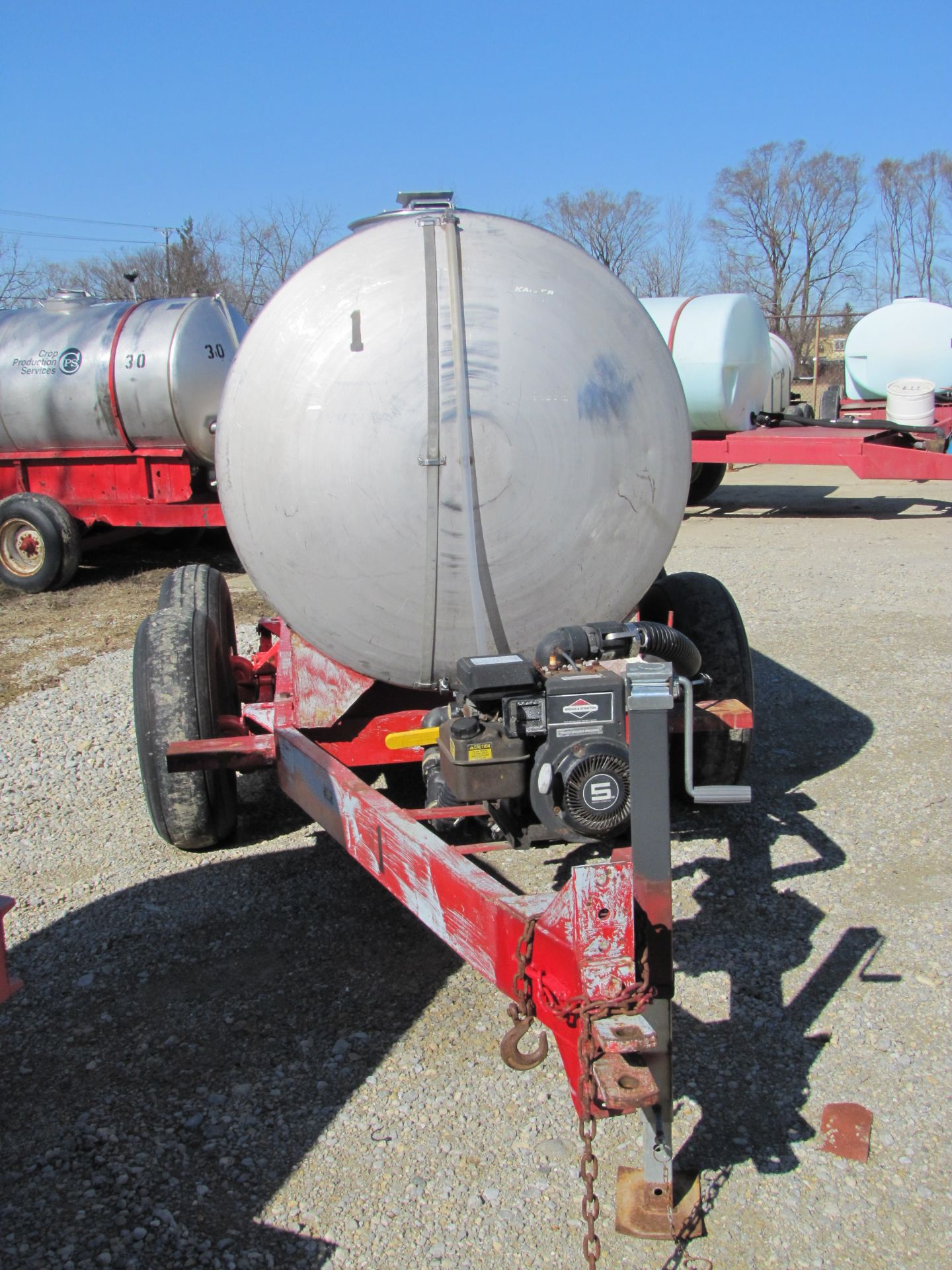 800 gal SS nurse trailer, tandem axle, with 2" gas pump - Image 9 of 16