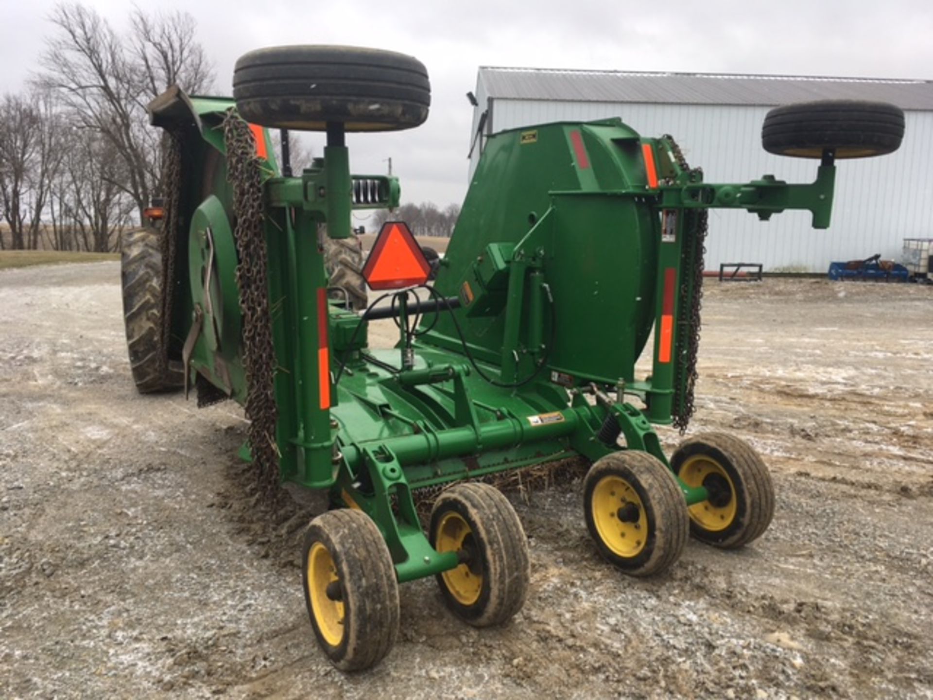 15’ John Deere HX15 Batwing mower, hyd. fold, 1000 pto, chain kit, stump jumpers, like new, severe - Image 5 of 9