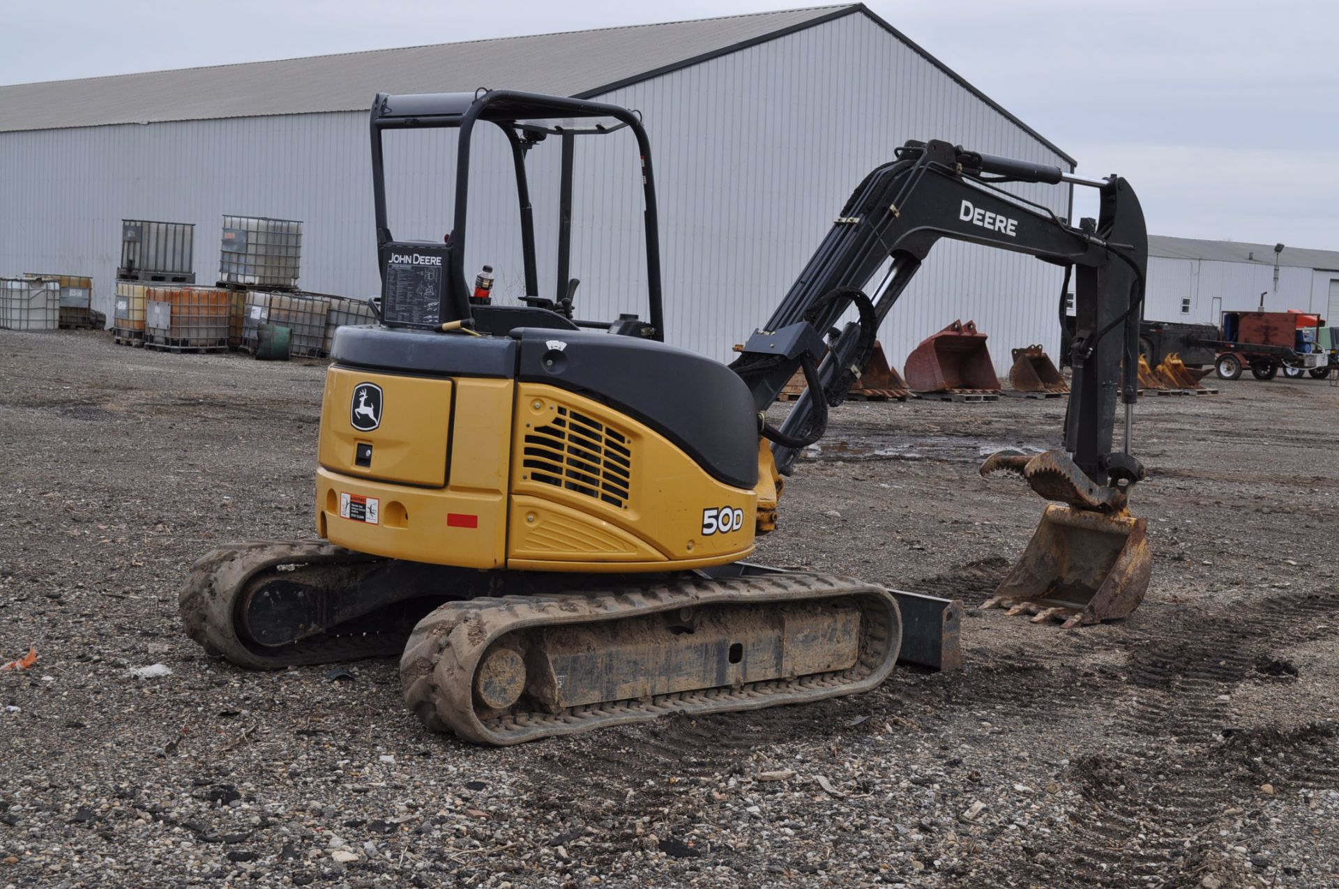 John Deere 50 D Mini Excavator, canopy, hyd thumb, hyd blade, 6 ½’ blade, 24” bucket, 778 hrs, SN - Image 4 of 7