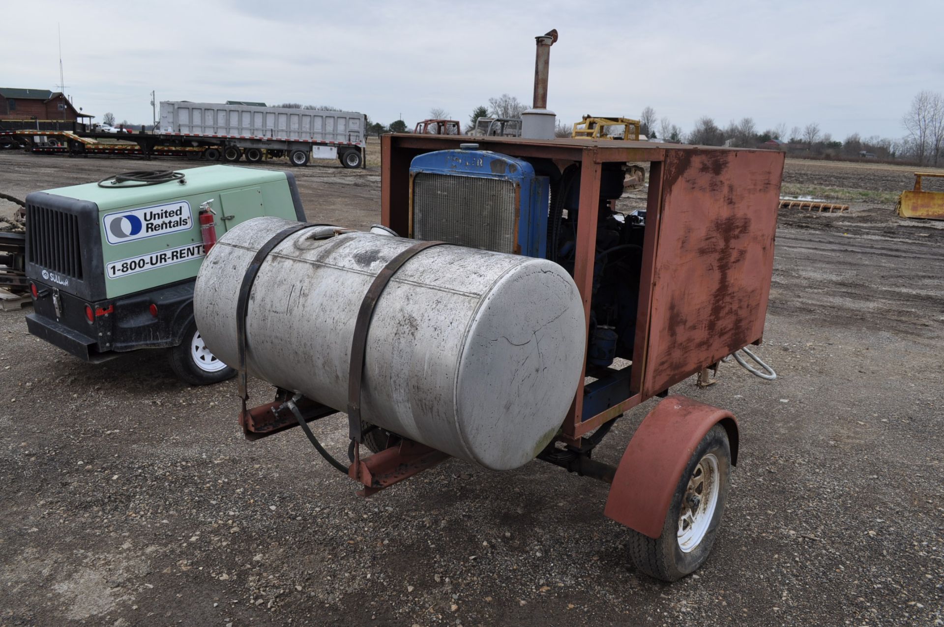 1964 Kohler generator, Hercules diesel engine, 3 phase, 45KW, w/ 100 gal fuel tank, on trailer - Image 4 of 5