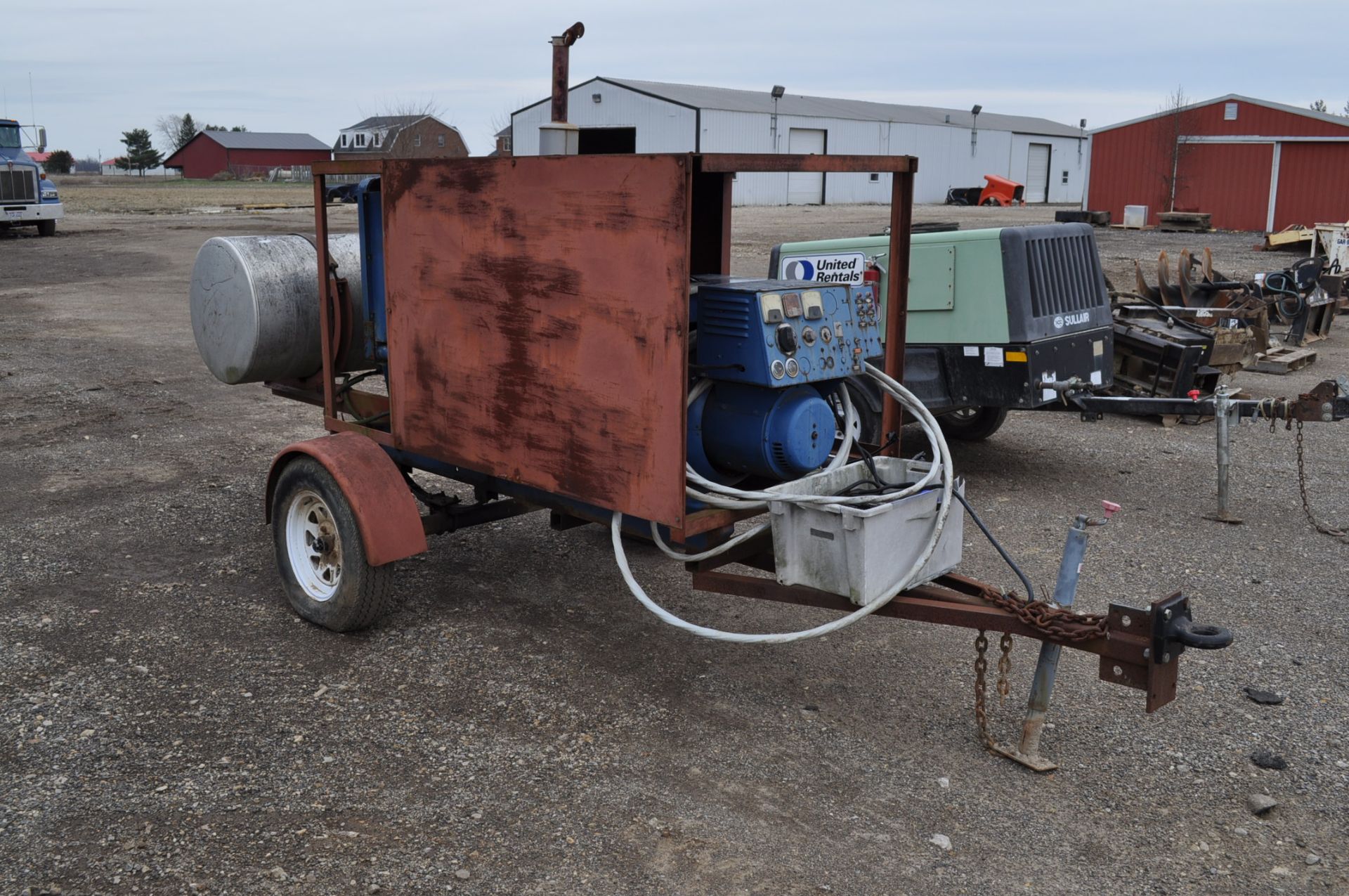 1964 Kohler generator, Hercules diesel engine, 3 phase, 45KW, w/ 100 gal fuel tank, on trailer - Image 5 of 5