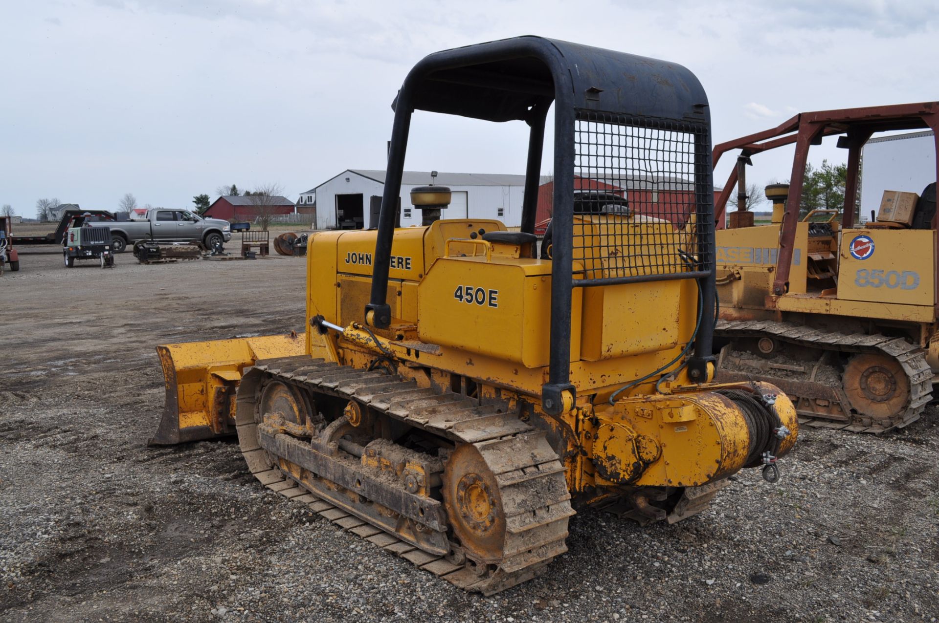 John Deere 450E dozer, 6 way blade, Hyster rear winch, 4 speed power shift, SN T0450EC720974 - Image 2 of 12