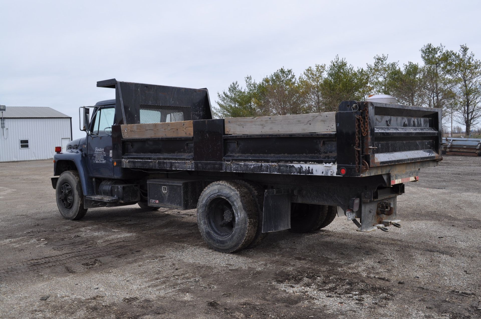 1988 International S1954 dump truck, 16’ steel bed w/ fold down sides, single axle, DT 466 engine - Image 3 of 25