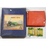 Hornby O gauge clockwork model railways comprising 0-4-0 tank locomotive and tender 5600 LMS maroon,