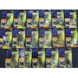 Seventeen Kenner Star Wars The Power of the Force carded figures to include seven Collection 1,