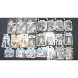 Four Hasbro Star War Trilogy Collection carded figures,