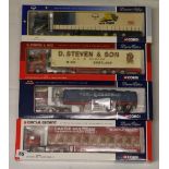 Four Corgi 1:50 limited edition articulated lorry models: 75801 MAN curtainside,