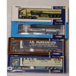 Four Corgi 1:50 limited edition articulated lorry models: CC12703 Vaughan Logistics Ltd ERF ECS